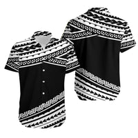 Polynesian Matching Outfits For Couples Combo Dress And Shirt Simple Black LT6 - Wonder Print Shop