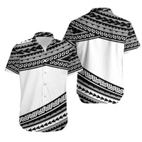 Polynesian Matching Outfits For Couples Combo Dress And Shirt Simple White LT6 - Wonder Print Shop