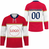 Custom Logo Flat Gold Hockey Jersey Simple Style CTM09