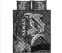 Hawaii Shark and Turtle Quilt With Black Kakau - Wonder Print Shop