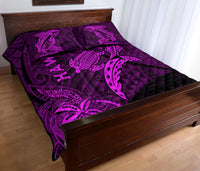 Hawaii Shark and Turtle Quilt With Purple Kakau - Wonder Print Shop