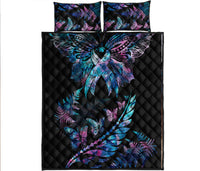 Polynesia Ribbon Butterflies Quilt Silver Fern Breast Cancer With Papua Shell Pattern - Wonder Print Shop