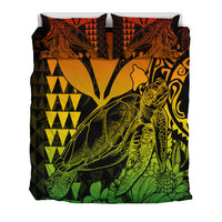Hawaii Sea Turtle Bedding Set Polynesia Kakau with Kanaka Maoli Reggae LT9 - Wonder Print Shop