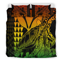 Hawaii Sea Turtle Bedding Set Polynesia Kakau with Kanaka Maoli Reggae LT9 - Wonder Print Shop