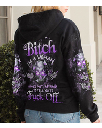 I'm Not A B I'm A Women Black Skull Hoodie - Wonder Print Shop