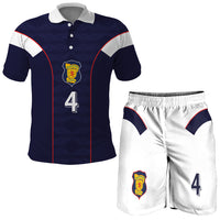 Custom Scotland Football Combo Polo Shirt and Men's Shorts Inspired by Retro Style LT03