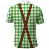 Lederhosen Costume Combo Polo Shirt and Men's Shorts Caro Pattern LT03