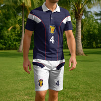 Custom Scotland Football Combo Polo Shirt and Men's Shorts Inspired by Retro Style LT03