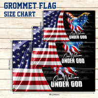 Premium Cool One Nation Under God Ver 2 America Patriotic US Grommet Flag