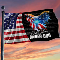 Premium Cool One Nation Under God Ver 2 America Patriotic US Grommet Flag