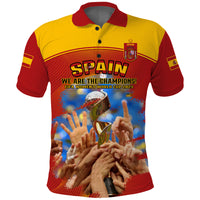 Spain Football Polo Shirt La Roja 2023 World Cup Champions Proud - Wonder Print Shop