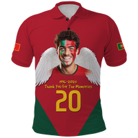 Custom Photo Portuguese Footballer Polo Shirt 1996-2025 Thank You For The Memories CTM09