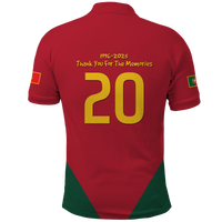 Custom Photo Portuguese Footballer Polo Shirt 1996-2025 Thank You For The Memories CTM09