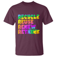 Earth Day T Shirt Recycle Reuse Renew Rethink Earth Day Environmental Activism - Wonder Print Shop