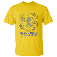 Brain Cancer T Shirt Brain Cancer Awareness Support Gray Ribbon Brain Men Womens - Wonder Print Shop