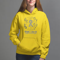 Brain Cancer Hoodie Brain Cancer Awareness Support Gray Ribbon Brain Men Womens - Wonder Print Shop