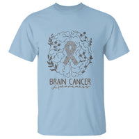 Brain Cancer T Shirt Brain Cancer Awareness Support Gray Ribbon Brain Men Womens - Wonder Print Shop