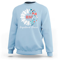 Funny Nurse Sweatshirt RN Registered Nurse Pride Nurse Life Empowering Caregivers #NurseLife #RegisteredNurse Sunflower - Wonder Print Shop
