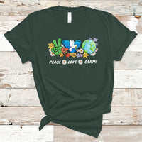 Earth Day T Shirt Earth Day Peace Love Earth Teacher Environment Day Recycle - Wonder Print Shop