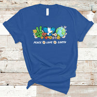 Earth Day T Shirt Earth Day Peace Love Earth Teacher Environment Day Recycle - Wonder Print Shop