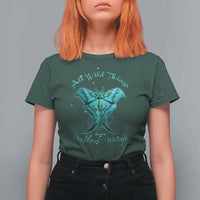 Moth T Shirt For Women Boho Luna Moth Aesthetic All Wild Things Have Restless Wings Free Spirit Mystic Spiritual Moon Phases Nocturnal Actias Luna Shirt for Women, Moth T-shirt, Spirituality Shirt - Wonder Print Shop