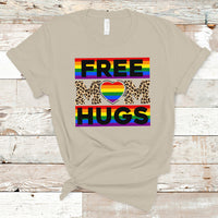 LGBT Mom T Shirt Free Mom Hugs Proud Ally Rainbow Flag LGBT Pride Month - Wonder Print Shop