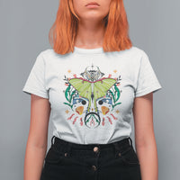Nature Inspired Illustration Luna Moth Entomology Alchemy Mystic Moon T-Shirt for Women, Moth T-shirt, Spirituality Shirt T Shirt For Women - Wonder Print Shop