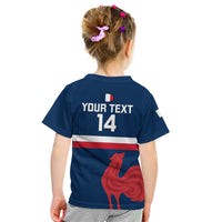 Personalised France Rugby Kid T Shirt 2023 Allez Les Bleus World Cup - Wonder Print Shop