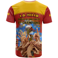 Spain Football T Shirt La Roja 2023 World Cup Champions Proud - Wonder Print Shop