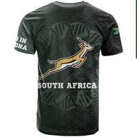 South Africa Springboks DNA T Shirt Green Version - Wonder Print Shop