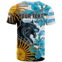 Personalised Argentina Los Pumas Rugby T Shirt Sol de Mayo Mixed Ceibo Flowers - Wonder Print Shop