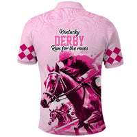 Custom Photo Kentucky Horse Racing Polo Shirt Derby Anniversary Pink Out Party
