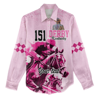 Custom Kentucky Derby Women’s Casual Shirt – Pink Out Party with Photo CTM09