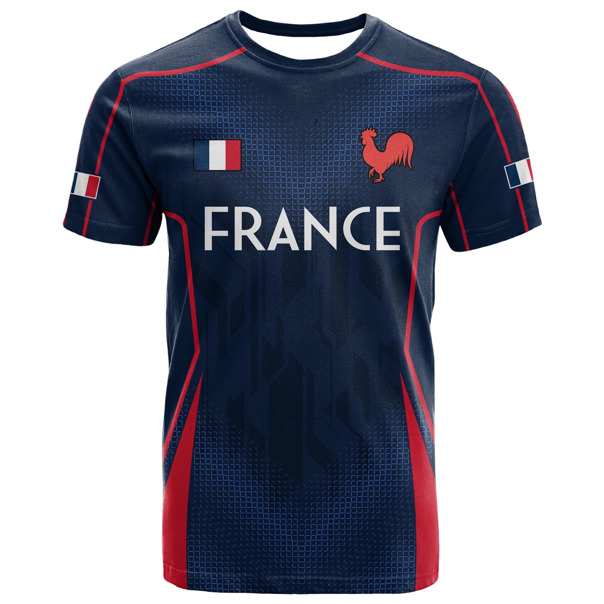 Custom France Rugby T Shirt Allez Les Bleus Go World Cup 2023 LT9