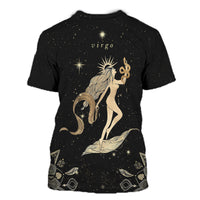 Virgo Zodiac T Shirt Symbol Virgo LT13 - Wonder Print Shop