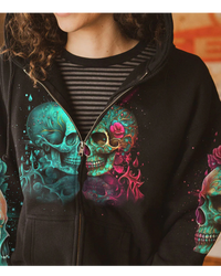 Couple Skull Hoodie - Wonder Print Shop