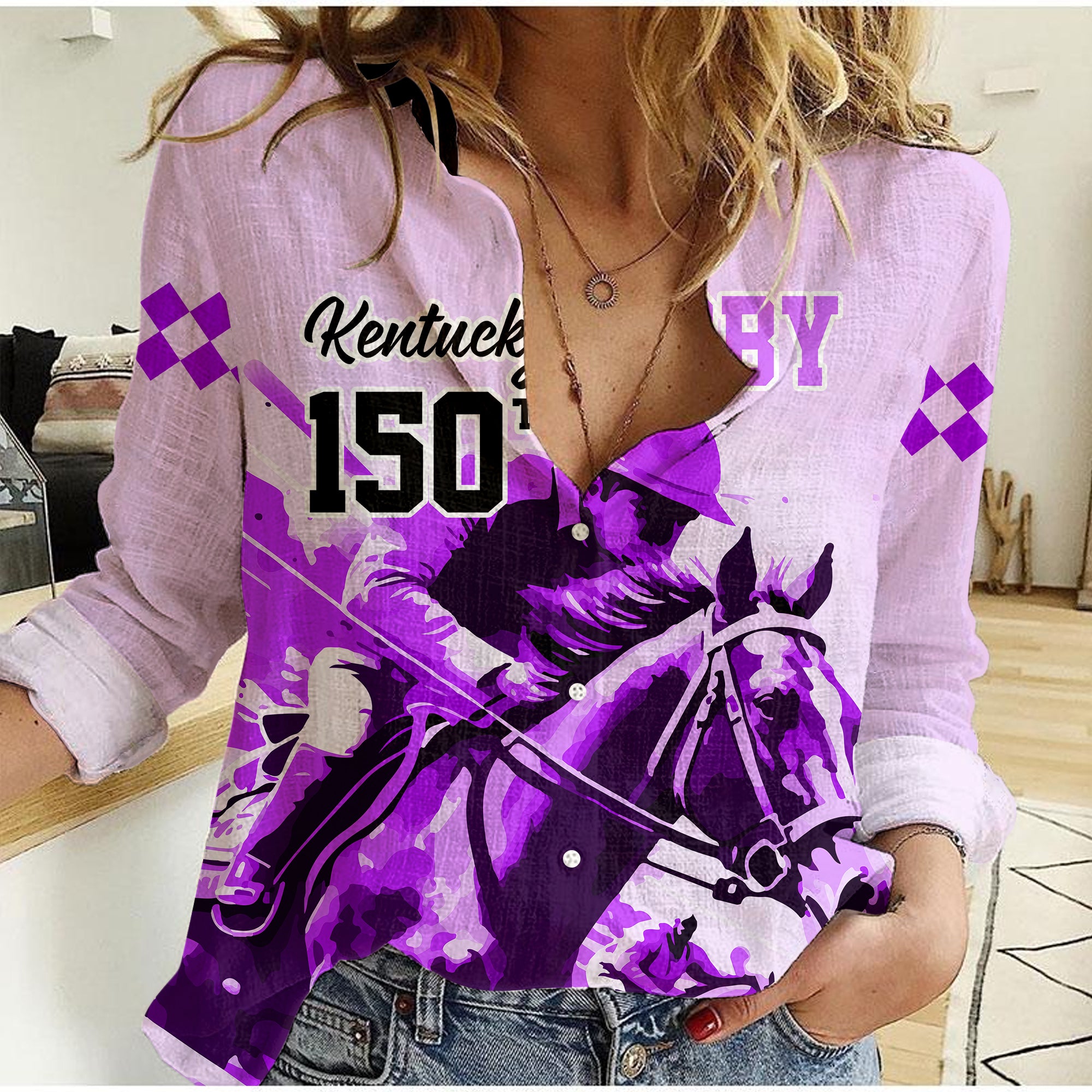Custom request -  Kentucky 150th - 03/02/24 - Women Casual Shirt