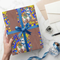 A Girl Loves Hanukkah Wrapping Paper Roll Funny Sloth On Llama Jewish Holiday Gift - Wonder Print Shop