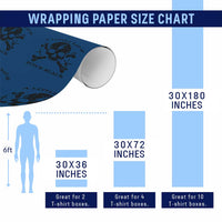 A Little Ray of Pitch Black Wrapping Paper Roll Dark Humor Sarcastic Halloween Spooky Skull - Wonder Print Shop