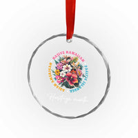 AAPI Heritage Month Crystal Glass Ornament Asian American Native Hawaiian Pacific Islander Vintage TS02