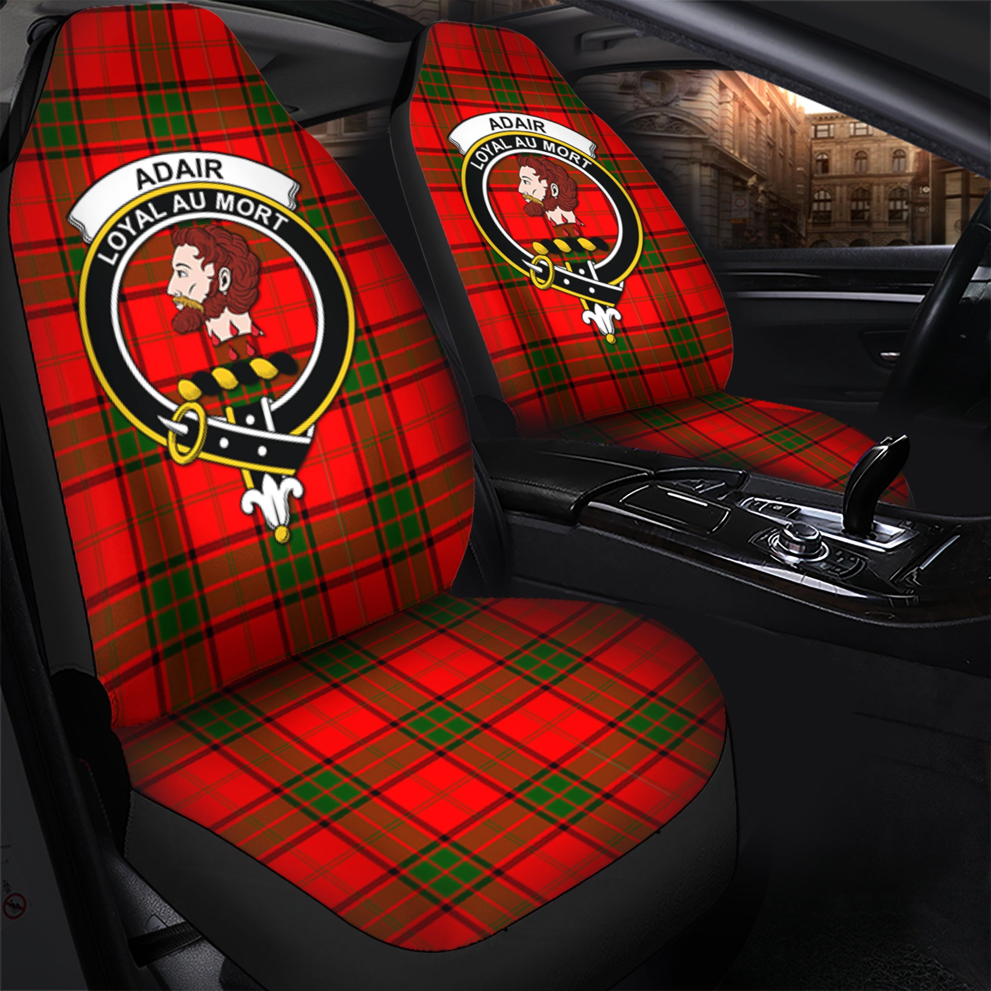 Adair Clan Tartan Car Seat Cover, Family Crest Tartan Seat Cover TS23