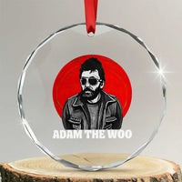 Adam Inspired Graphic Crystal Glass Ornament The Woo In Remembrance Memorial Tribute - Wonder Print Shop