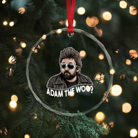 Adam Inspired Graphic Crystal Glass Ornament The Woo Memorial Tribute - Wonder Print Shop