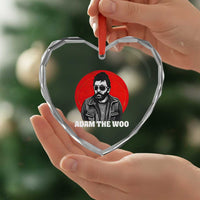 Adam Inspired Graphic Heart Crystal Glass Ornament The Woo In Remembrance Memorial Tribute - Wonder Print Shop