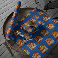 ADHD Cat Meme Wrapping Paper Roll Funny Kitty Flames Neurodivergent Gen Z - Wonder Print Shop