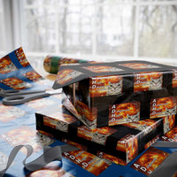 ADHD Cat Meme Wrapping Paper Roll Funny Kitty Flames Neurodivergent Gen Z - Wonder Print Shop