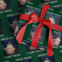 ADHD Cat Meme Wrapping Paper Roll Neurodivergent Wizard Cat I Cant Focus - Wonder Print Shop
