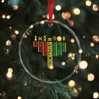 African American 7 Principles Of Kwanzaa Crystal Glass Ornament TS09