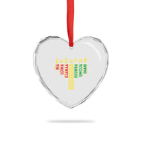 African American 7 Principles Of Kwanzaa Heart Crystal Glass Ornament - Wonder Print Shop