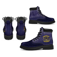 African American Buffalo Soldier All Season Boots We Can We Will - Navy Blue - Wonder Print Shop